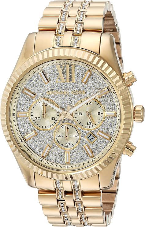 michael kors gold watcg|Michael Kors diamond watch men's.